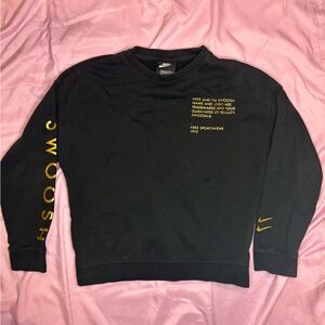 Nike Black and Gold Crewneck Sweater